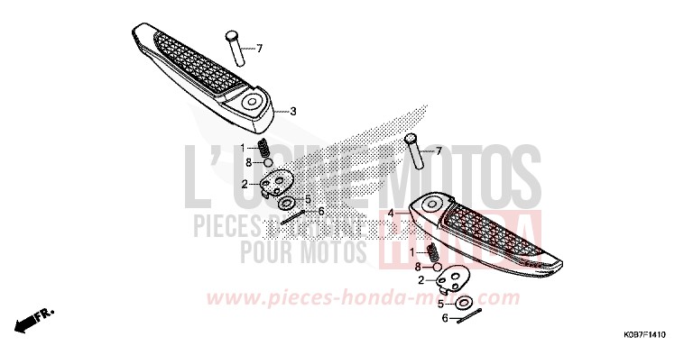 SOZIUS-FUSSRASTE von Forza 300 PEARL NIGHTSTAR BLACK (NHA84) von 2019